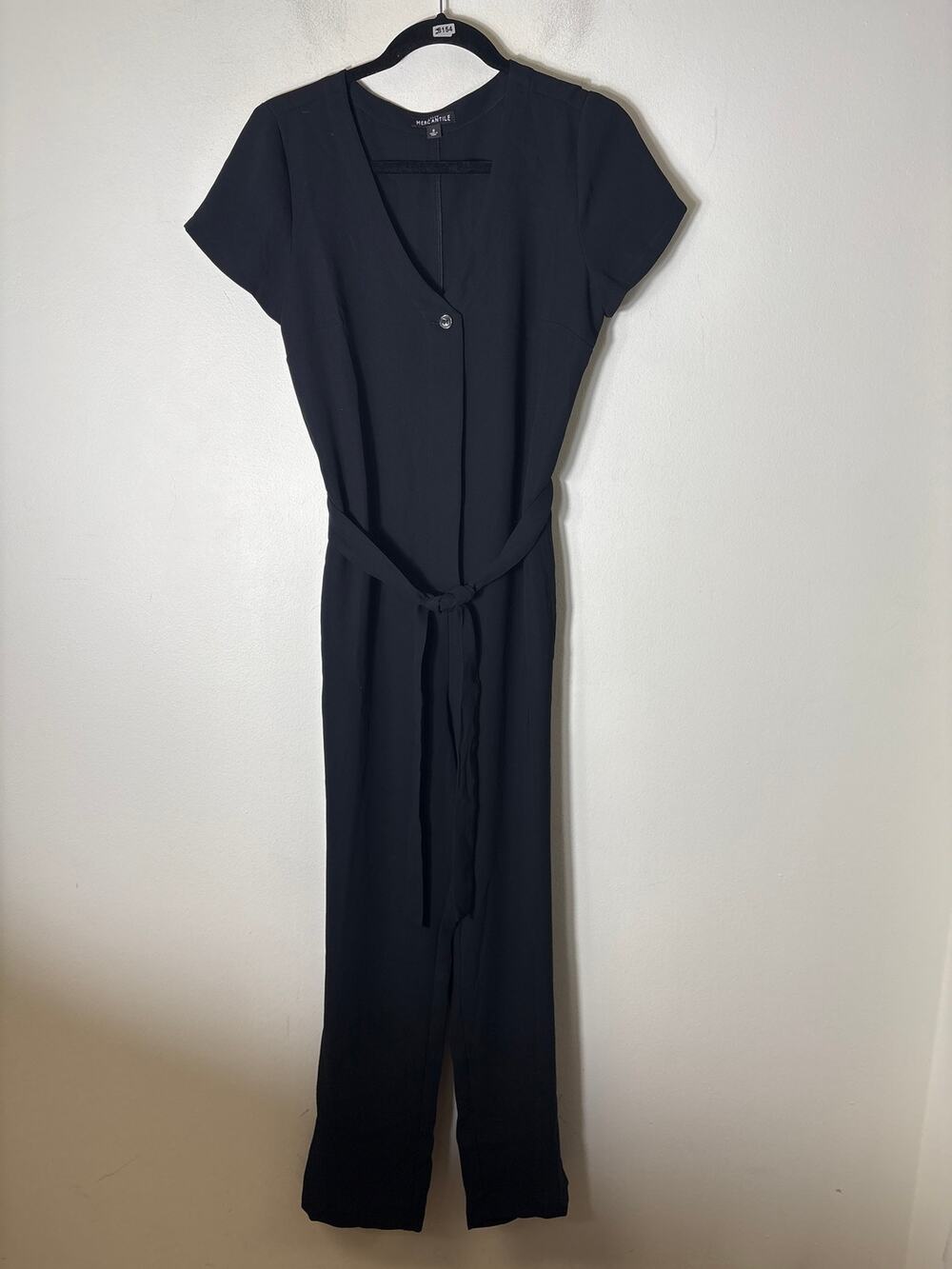 J. Crew Mercantile Black Cap Sleeve Pants Jump Suit Sz 2